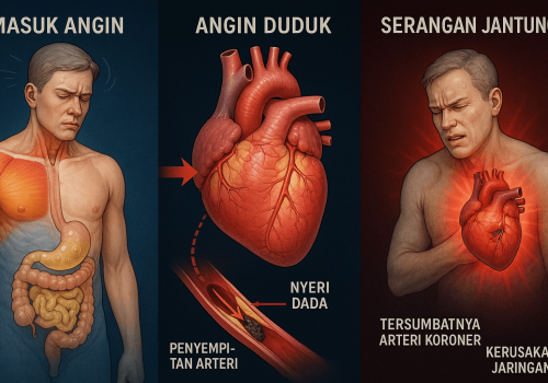 Perbedaan Masuk Angin, Angin Duduk, dan Serangan Jantung
