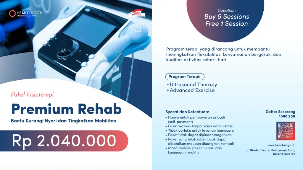 Paket Fisio Premium Rehab Heartology Cardiovascular Hospital
