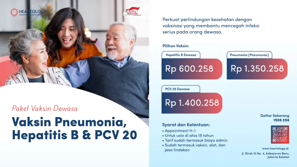 Paket Vaksin Dewasa Heartology Cardiovascular Hospital
