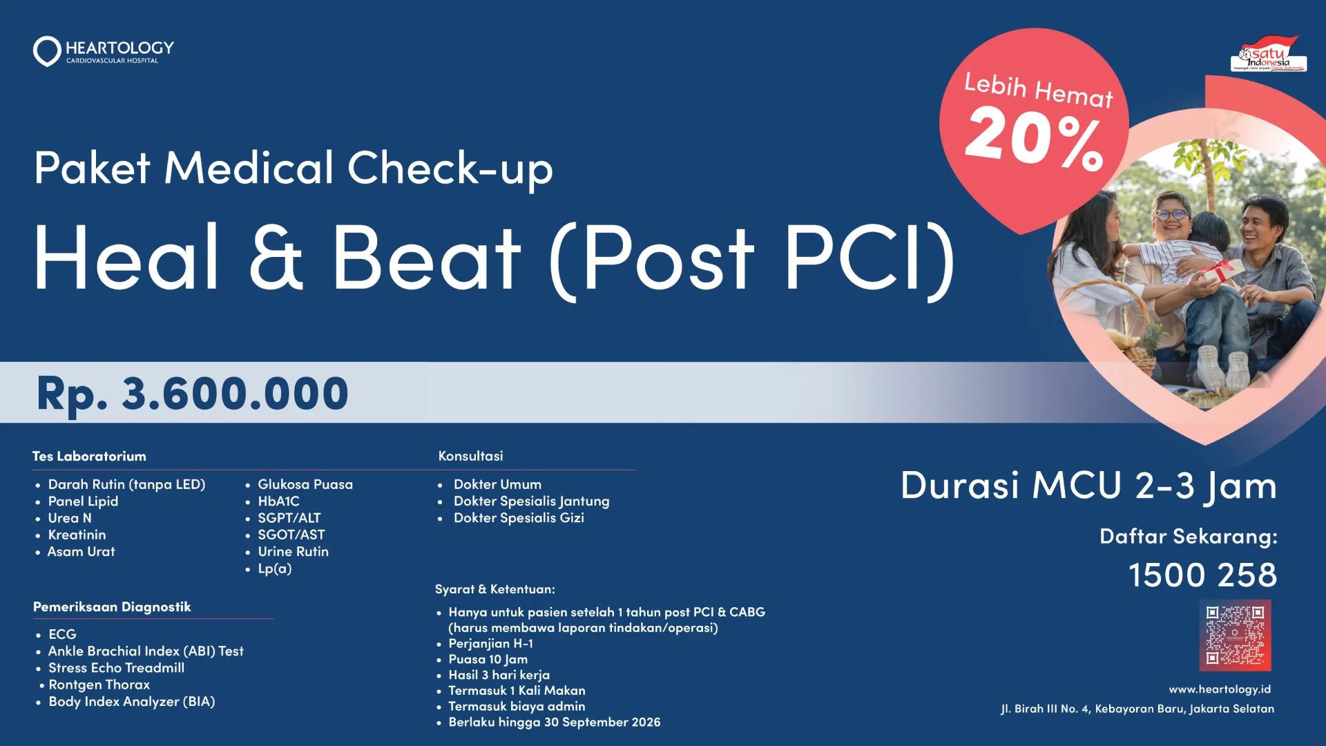 Paket Medical Check Up Heal & Beat (Post PCI & CABG)